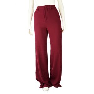 PT01 High-Rise Wide Leg Pants, Red, Size: S | US 4, IT 40